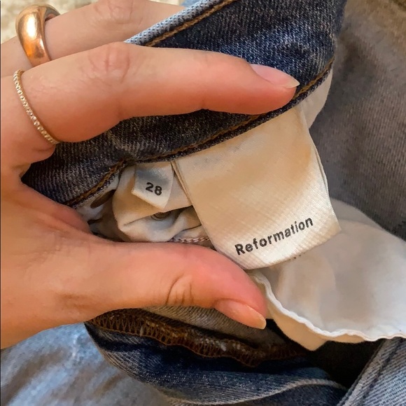 Reformation high waisted destroyed denim size 28 - Picture 2 of 3